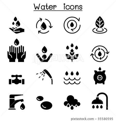 Water icon set vector illustration graphic design Water icon set vector illustration graphic design 35580595