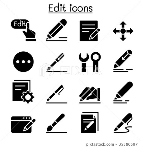 Edit icon set vector illustration graphic design Edit icon set vector illustration graphic design 35580597