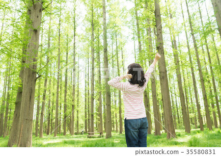 Female women forested Female women forested 35580831