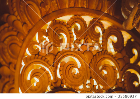 patterned carved wood 35580937