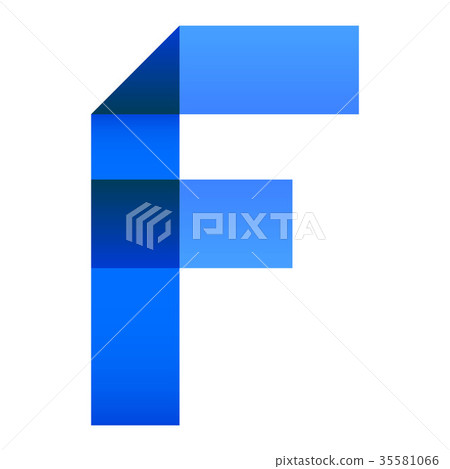 Font folded paper letter Font folded paper letter 35581066
