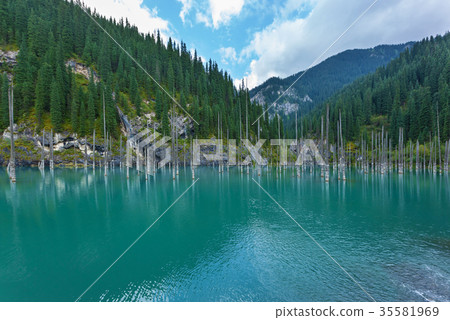 blue mountain lake in Kazakhstan blue mountain lake in Kazakhstan 35581969