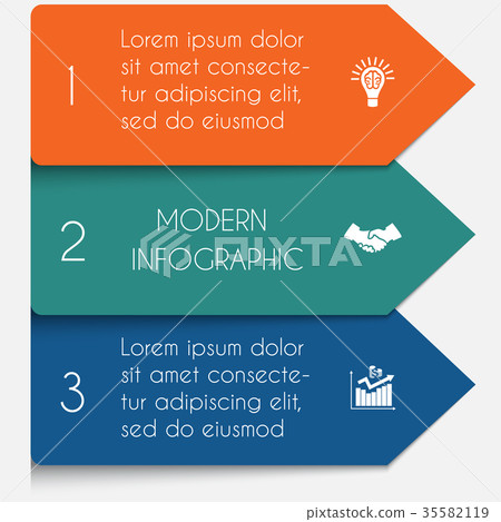 horizontal colorful arrows lines 3 position 35582119