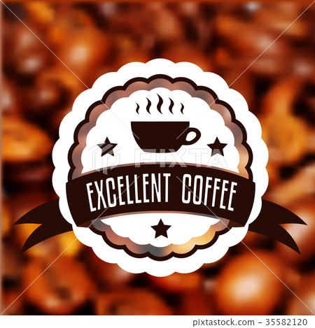 Cup of fresh hot coffee with scent. Cup of fresh hot coffee with scent. 35582120