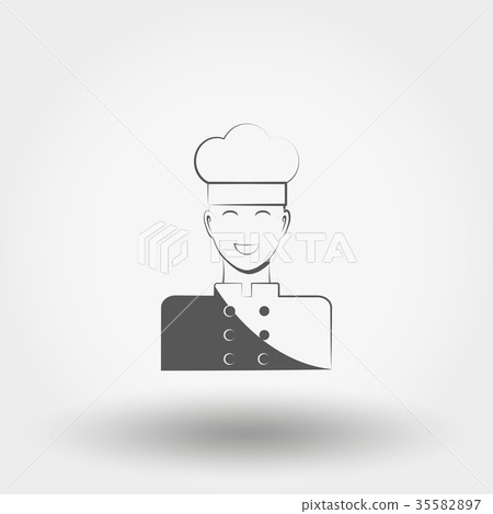 Professional chef. Icon. Flat. 35582897