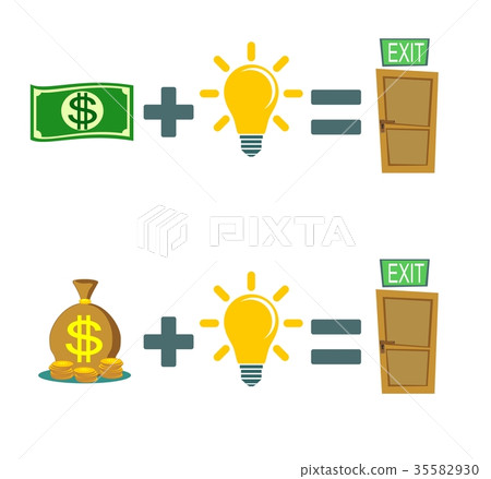 Way to exit . concept. set Way to exit . concept. set 35582930