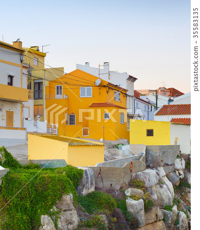 Portugal ocean coast buildings 35583135