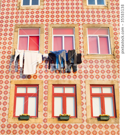 Porto house wall , Portugal Porto house wall , Portugal 35583138