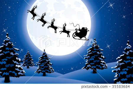 vector xmas holiday background with santa 35583684