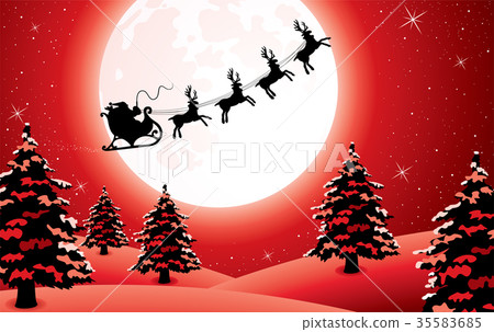 vector xmas holiday background with santa 35583685