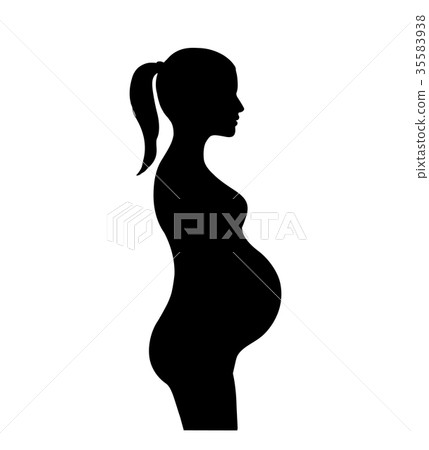 Pregnant woman Motherhood sign. Pregnancy symbol 35583938
