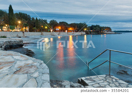 Mediterranean sumer resort with Adriatic sea beach 35584201