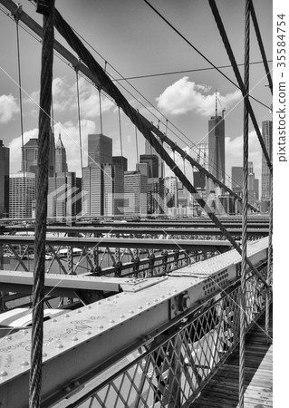 View from historic Brooklyn Bridge 35584754