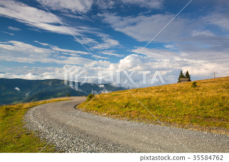 Autumn scenery in Carnic Apls in Austria. 35584762