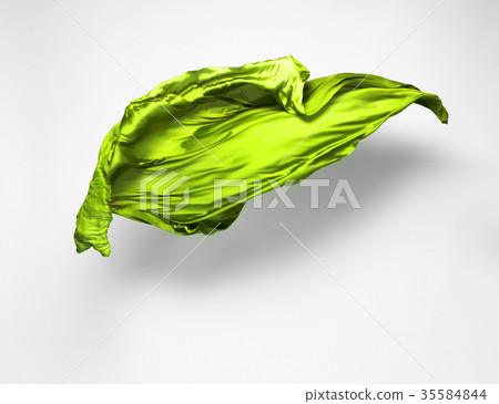 green flying fabric 35584844