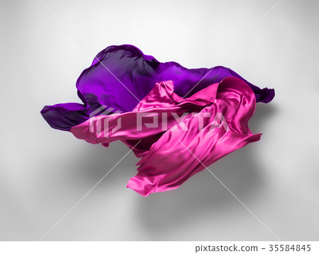 multicolored fabric in motion 35584845