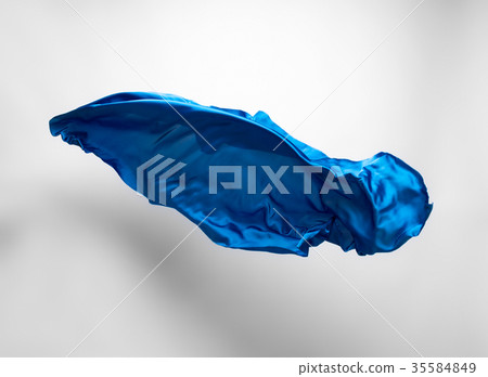 abstract blue fabric in motion 35584849