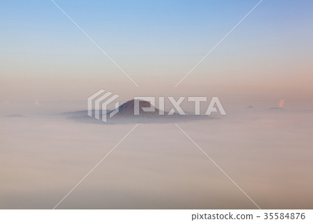 Misty morning in Central Bohemian Highlands 35584876