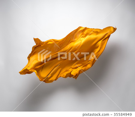 abstract yellow fabric in motion 35584949
