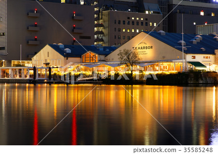 Tennozu Isle waterfront restaurant Night view Te Wai Harbor 35585248