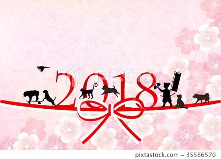 戌新年卡梅花背景 35586570