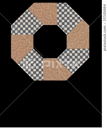 Chiyogami octagon frame Japanese style Chiyogami octagon frame Japanese style 35589864
