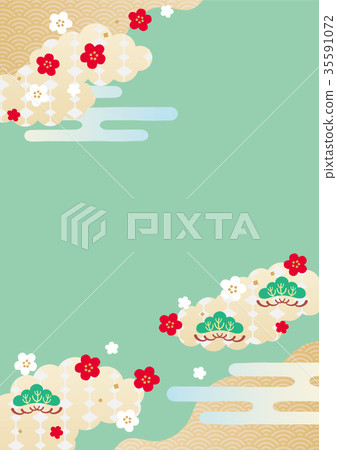 Background material-Japanese pattern image 35591072