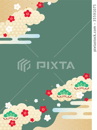Background material-Japanese pattern image Background material-Japanese pattern image 35591075