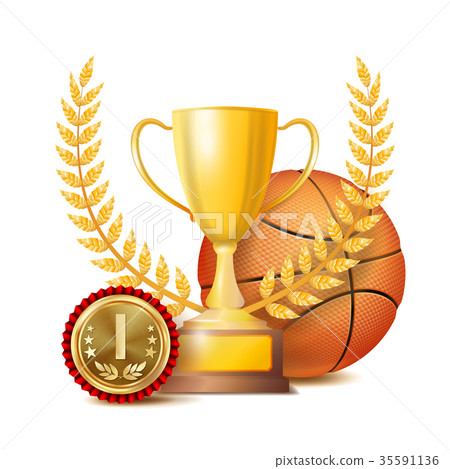 Basketball Award Vector Sport Banner Background Stock