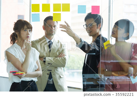 Business Foreigner and Japanese Business Foreigner and Japanese 35592221