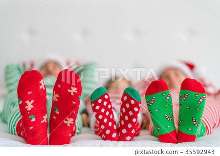 Happy family in Christmas eve 35592943