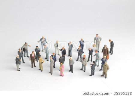 mini model group of investor standing mini model group of investor standing 35595188