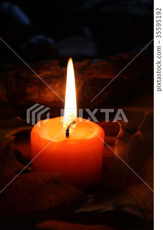 Colorful candle flame 35595192