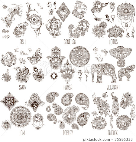 Oriental decorative symbols 35595333