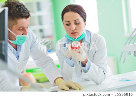 Dental prosthesis, dentures, prosthetics work Dental prosthesis, dentures, prosthetics work 35596916