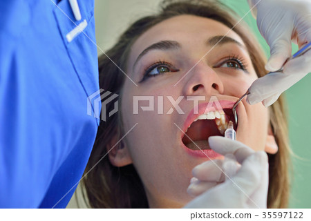 people, medicine, stomatology and health care 35597122