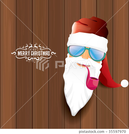 vector bad rock n roll dj santa claus with smoking vector bad rock n roll dj santa claus with smoking 35597970