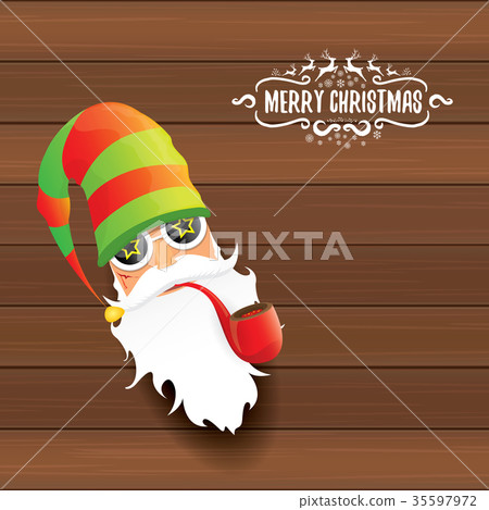 vector bad rock n roll dj santa claus with smoking vector bad rock n roll dj santa claus with smoking 35597972