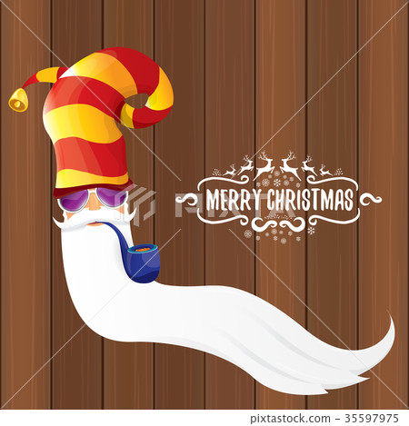 vector bad rock n roll dj santa claus with smoking vector bad rock n roll dj santa claus with smoking 35597975