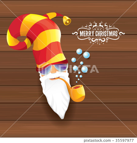vector bad rock n roll dj santa claus with smoking vector bad rock n roll dj santa claus with smoking 35597977