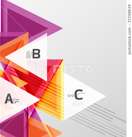 Color triangles background design 35598639