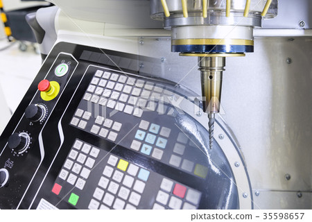 Abstract scene of The 5 axis CNC machine  35598657
