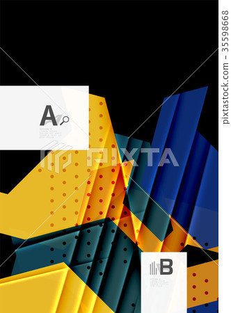 Colorful abstract shapes background 35598668