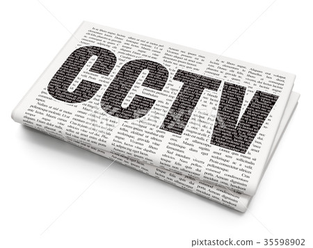 Security concept: CCTV on Newspaper background 35598902