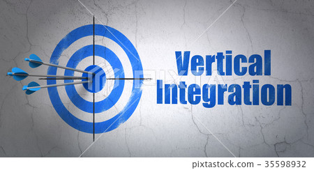 Business concept: target and Vertical Integration Business concept: target and Vertical Integration 35598932
