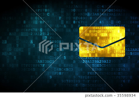 Finance concept: Email on digital background Finance concept: Email on digital background 35598934