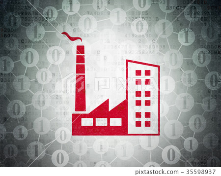 Finance concept: Industry Building on Digital Data Finance concept: Industry Building on Digital Data 35598937