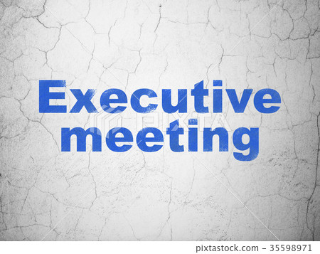 Finance concept: Executive Meeting on wall Finance concept: Executive Meeting on wall 35598971
