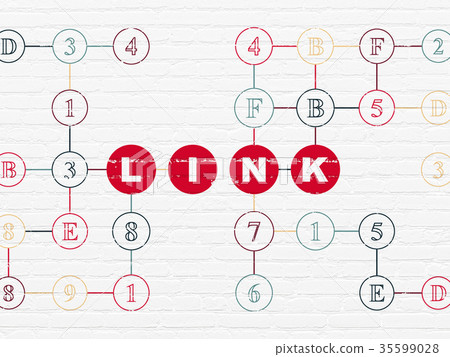 Web development concept: Link on wall background 35599028