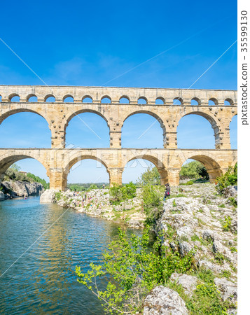 Pont du Gard in Nimes, France Pont du Gard in Nimes, France 35599130